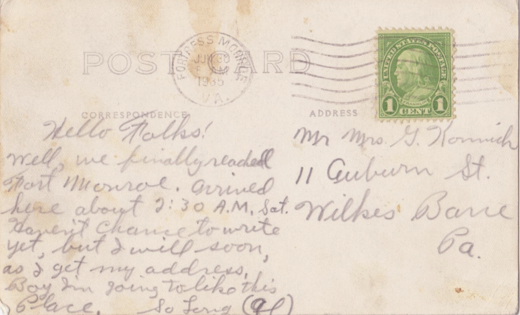 postcard USS arizona Konnick